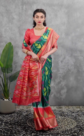 Pochampalli designer printed and dolla silk fabric sarees