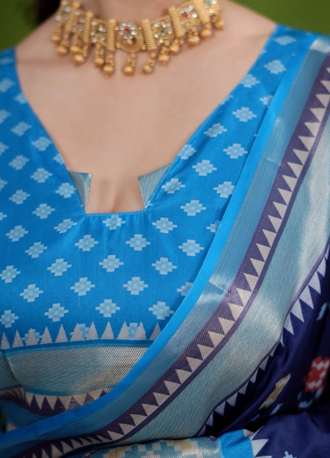 Pochampalli designer printed and dolla silk fabric sarees