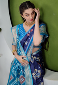 Pochampalli designer printed and dolla silk fabric sarees