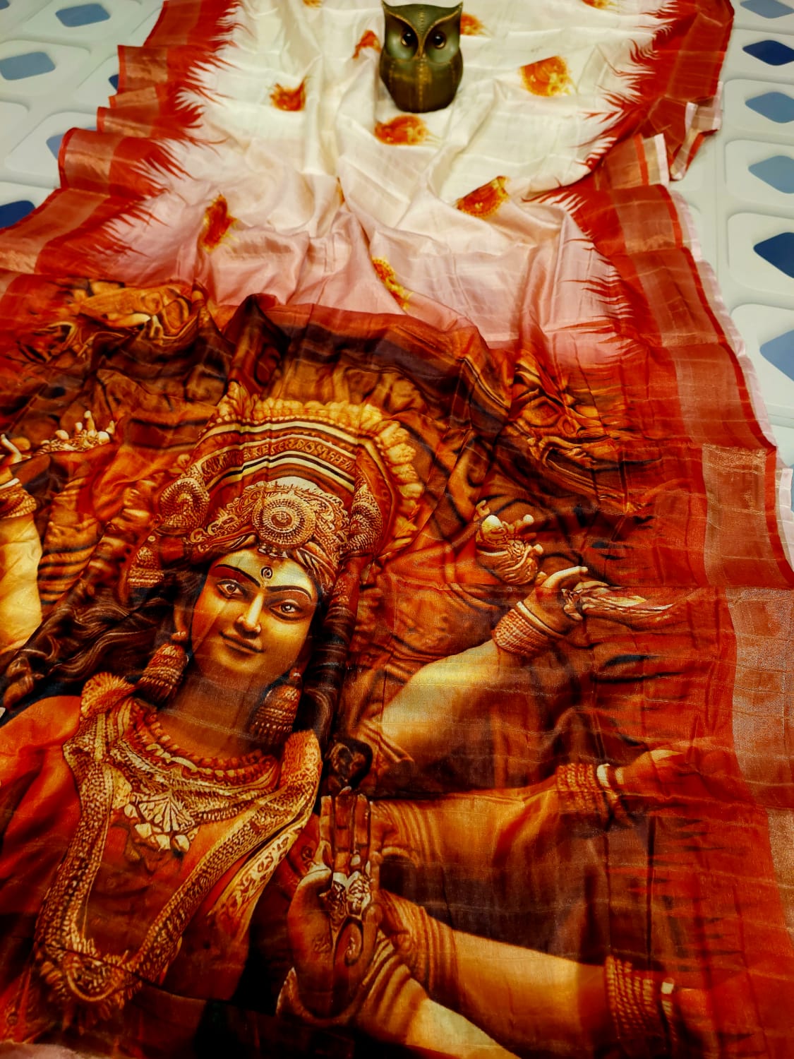 Navratri Special Double Weaved Printed Saree