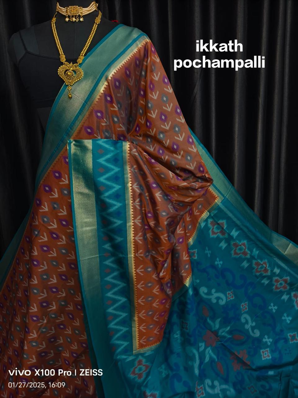 Pochampally Ikkat Pattu Silk Saree