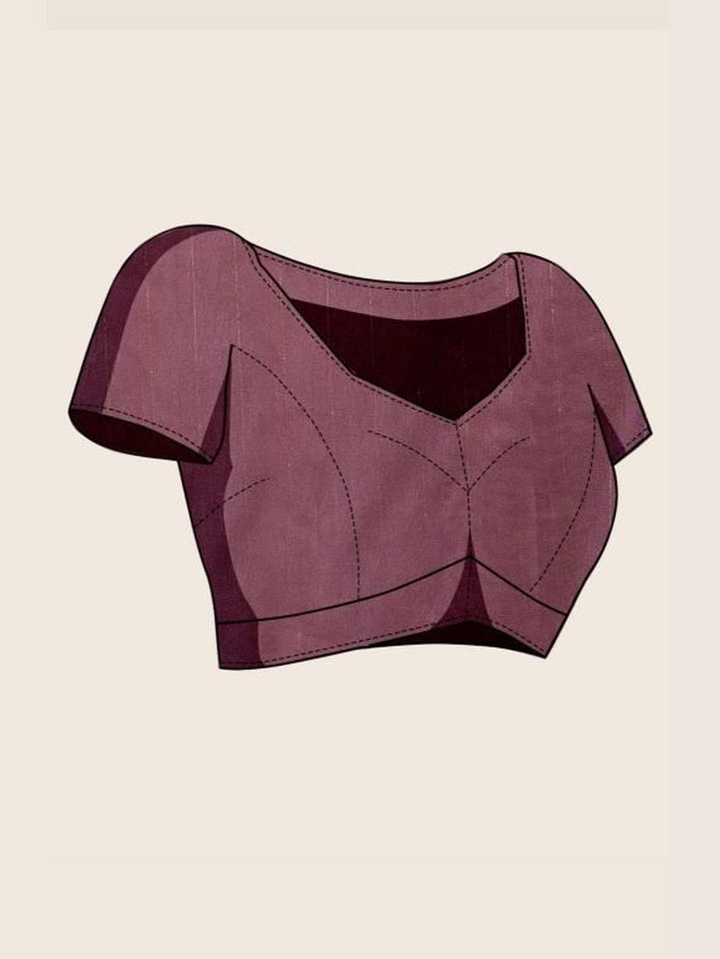 Purple Floral Printed Zari Pure Crepe Saree