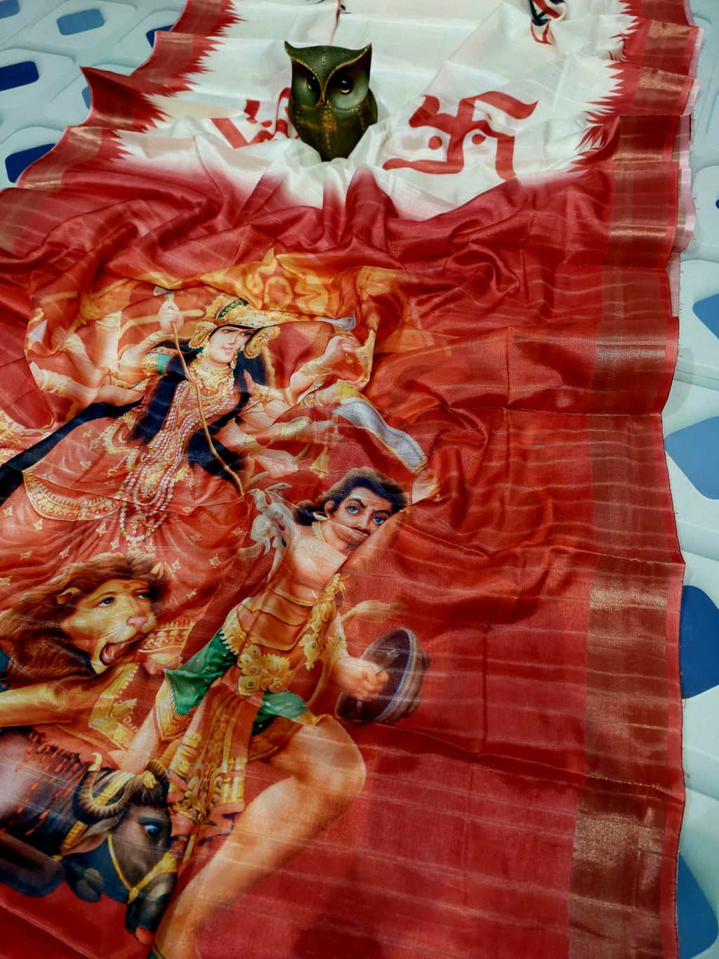 Navratri Special Double Weaved Printed Saree