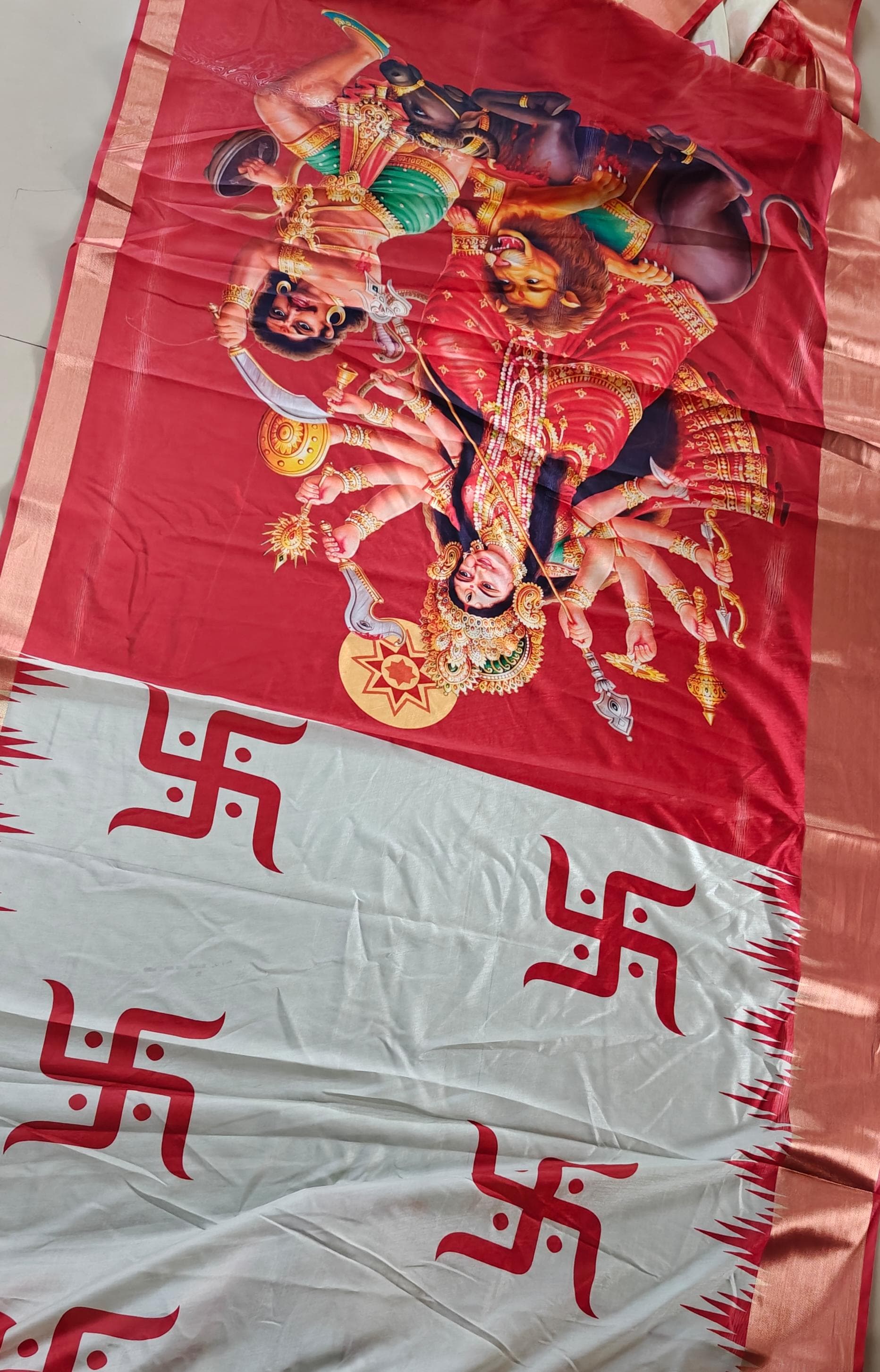 Navratri Special Double Weaved Printed Saree