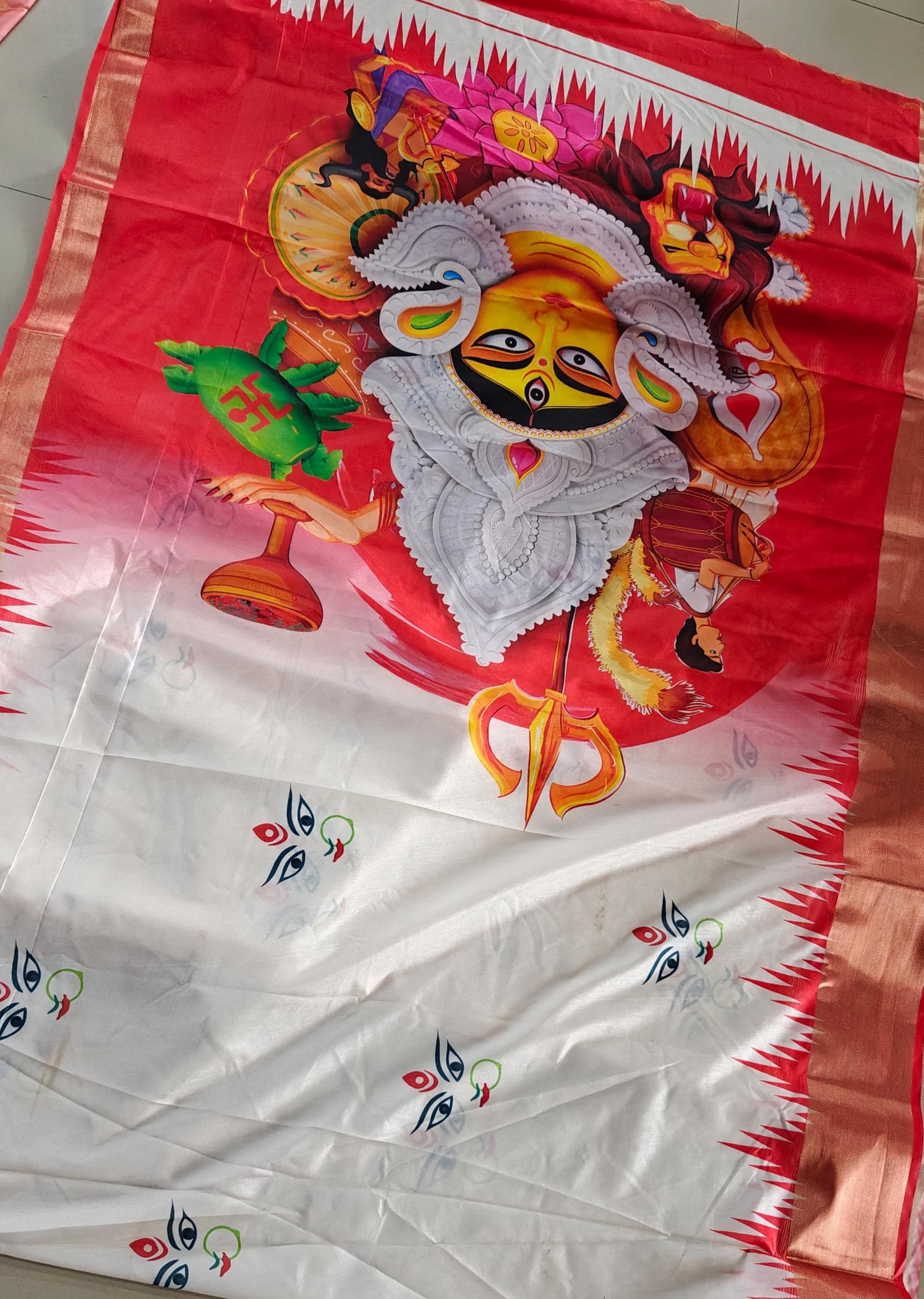 Navratri Special Double Weaved Printed Saree