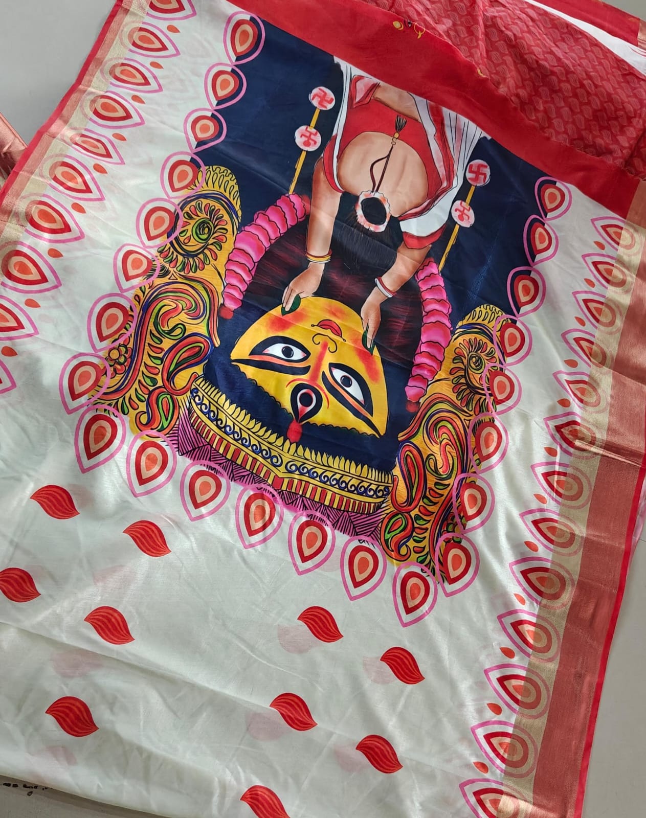 Navratri Special Double Weaved Printed Saree