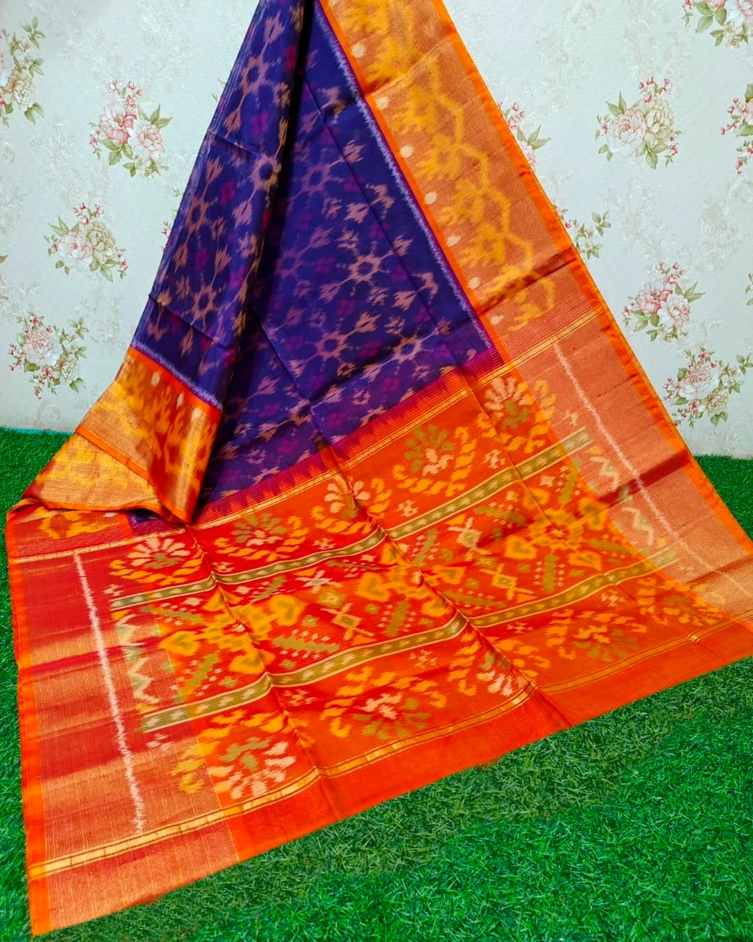 Pochampalli designer printed and dolla silk fabric sarees