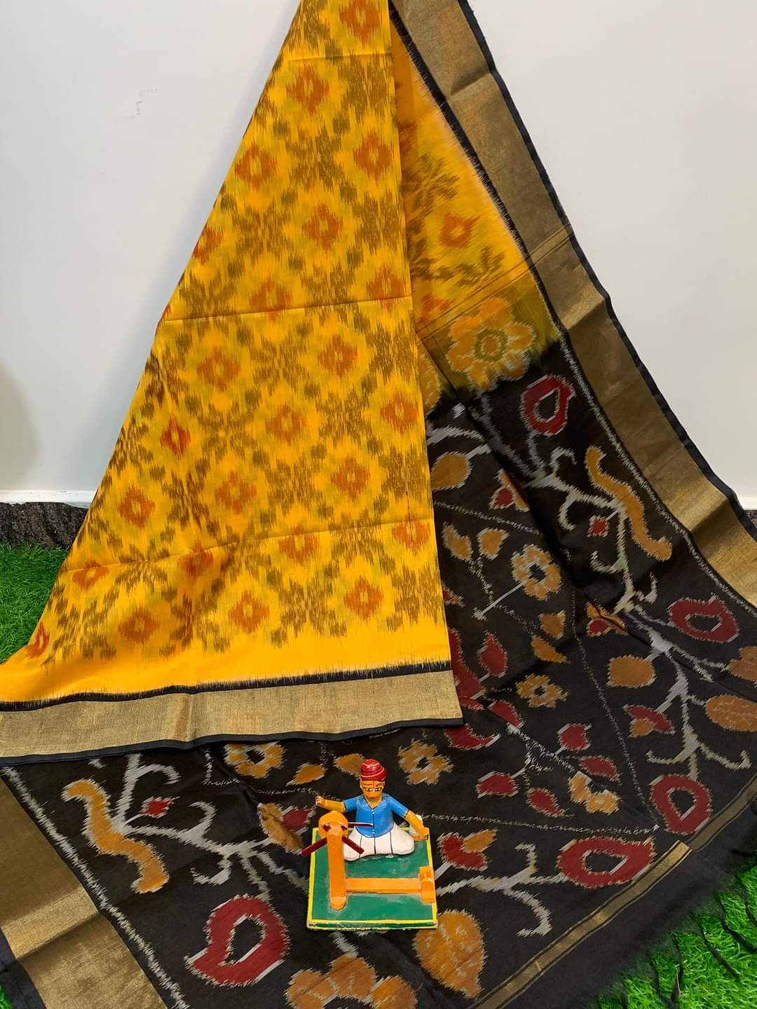 Pochampalli designer printed and dolla silk fabric sarees