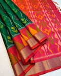 Twill Ikkat Designer And Dolla Silk Saree